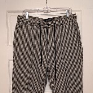 Scotch & Soda Black and White Houndstooth Joggers